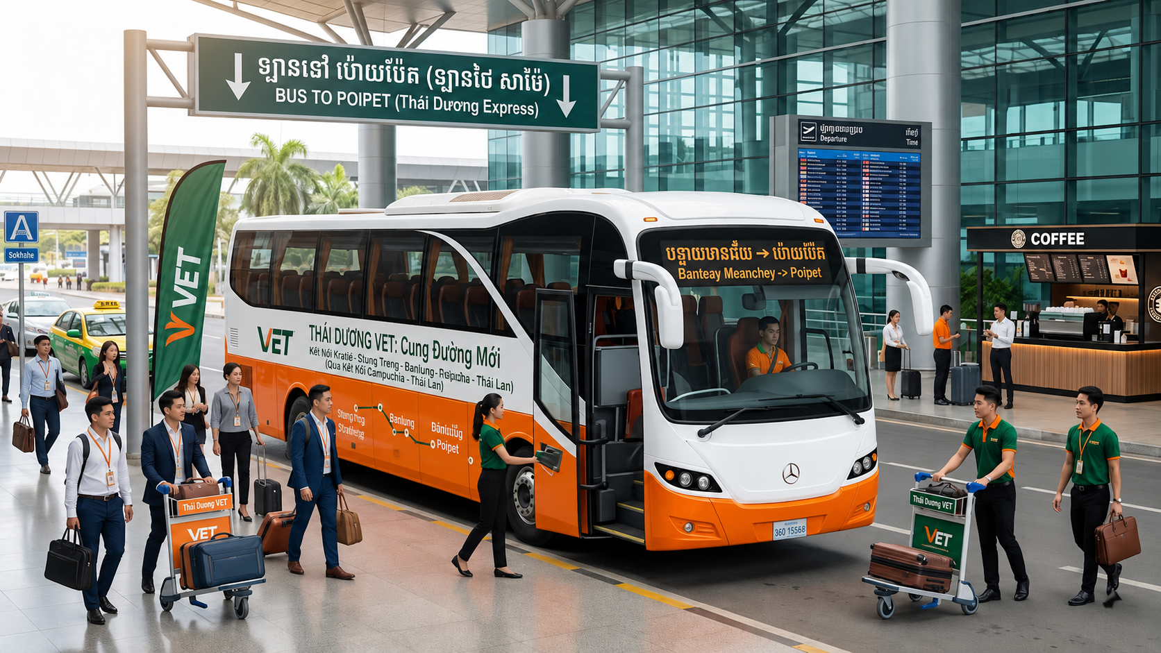 Xe đi Poipet từ Sài Gòn giá vé và lịch trình